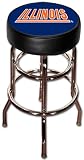 Illinois Fighting Illini Double Rung Swivel Bar Stool, 30H x 14D