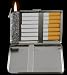 Supreme 2 in 1 Cigarette Case with Built in Lighter # 38 (For Kings Size & 100's)