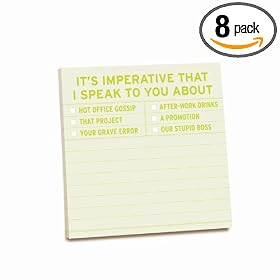 Knock Knock Sticky Notes: It's Imperative (Pack of 8)