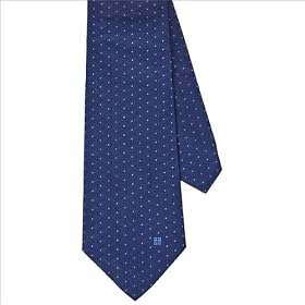 Givenchy Blue Dots Grosgrain Silk Necktie GV-TIES-31