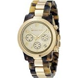 Image of Michale Kors Mk5138 Ladies Watch with Tortoise Gold Plated Bracelet and Gold Dial