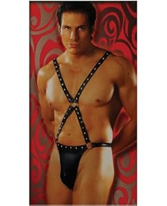 Male Power Men's Fetish Lingerie, Warrior, Black, Small/Med