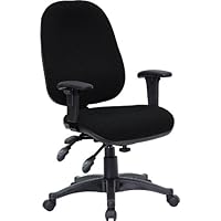 Black Fabric Mid Back Swivel Computer Chair