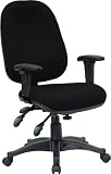 Black Fabric Mid Back Swivel Computer Chair [BT-662-BK-GG]