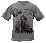 Paul Millsap Utah Jazz Youth Titanium Caged Player Soft Hand Pigment-Dyed Premium T-Shirt