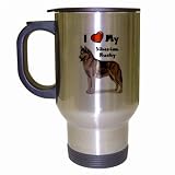 I Love My Siberian Husky Travel Mug