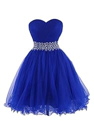 Tulle Sweetheart Lace-Up Beaded Sequined 2015 Short Prom Dress/Party Dress/Mini Dress 