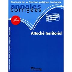 Attach� territorial 2011, Concours externe, interne et 3e concours, Cat�gorie A