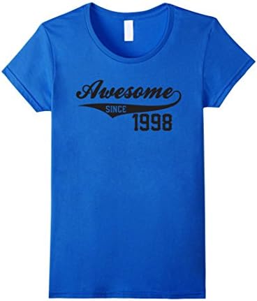 Women's 18th Birthday Gift Awesome 1998 Funny 18 year old T-Shirt Medium Royal Blue