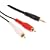 6FT 3.5mm Mini Plug to RCA Hook Computer To Stereo 6 FT
