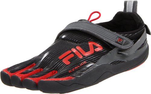 Fila Men's Skele-Toes 2.0 Slip-On Fashion Sneaker,Black/Castlerock/Chinese Red,14 M US