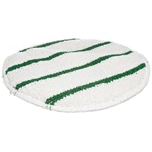 Rubbermaid Commercial FGP26700 Low Profile Bonnet with Green Scrub Strips, 17" Diameter, White