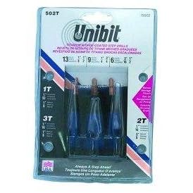 3-Piece Titanium Coated Unibit Set by Vise Grip