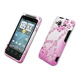 EMPIRE White with Pink Peace Flowers Design Hard Case Cover for HTC EVO Shi ....