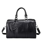 Borsa vintage di pelle a bauletto con...