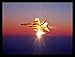 F/A 18 Super Hornet (In Sky, Sun Reflection) Black Wood-Mounted Art Poster Print - 11 X 17