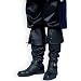 Complete your pirate costume with these authentic boot covers. Featuring a black vinyl finish. A 
great Halloween costume!