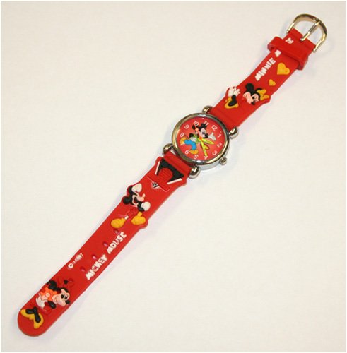 Childrens Toyshop  Toys : Mickey Mouse Minnie Mouse Kiddies Watch (Red) - Quality Quartz Watch for Children. Age 3+