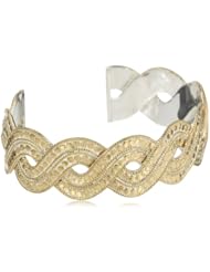 Anna Beck Designs "Timor" 18k Gold-Plated Woven Skinny Cuff Bracelet