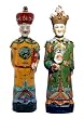 Simple Anniversary Gift Couples Parents - 11" Fine Ming Porcelain Emporer & Empress Statues