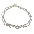 Sterling Silver Anklet Pair Teen Girls Foot Jewelry 10 inches (sanklt090)