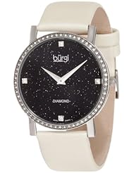 Burgi Womens BUR061SSW Swiss Quartz Diamond Strap Watch
