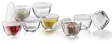 Libbey 6-1/2-Ounce Small Bowls with Plastic Lids, 8-Piece Set