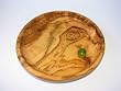 Runde Schale LAMAMMA - aus Olivenholz, Durchmesser ca. 19 cm. Mit sehr sch�ner Maserung, mit kaltgepresstem Lein�l eingelassen. Jede Schale ist ein Unikat.