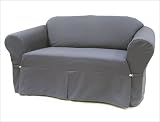Easy Fit 412 - S Sofa Slipcover In Solid Smoke