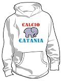 Calcio Catania Basic Logo Hoodie, Adult Large - White