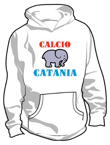 Calcio Catania Basic Logo Hoodie, Adult Large - White