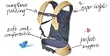Patapum Toddler Carrier-Black