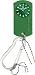 Men’s Dog-Tag Watch with Chain and Carabiner - Green Dial