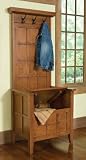 Home Styles 5645-49 - Mini Hall Tree & Storage Bench (Cottage Oak)