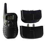 LCD Remote Training Shock Collar 100 Levels for 2 Dogs