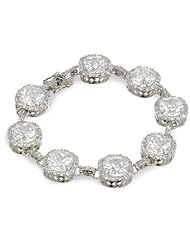 Nina Lin Square Cluster Crystal Link Bracelet, 6.25"