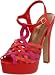 Madden Girl Women's Mayville T-Strap Pump,Red Multi,8 M US