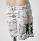 O'Neill Superstition womens long plaid boardshorts with zipper fly