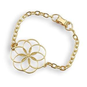 7 Rings of Peace gold dipped link bracelet