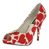 Women's Twenty10 Licensed Sanrio Hello Kitty Black Luisa Vegan Peep-Toe Platform Pumps Heels