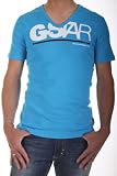 T-Shirt G-STAR COLIN CYAN Manches Courtes Col V Homme