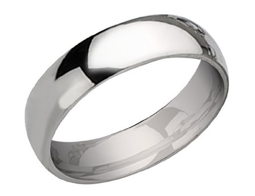 Ladies 6mm Stainless Steel Wedding Band