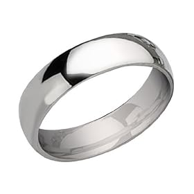 Men's 6mm Stainless Steel Wedding Band, Size 7.5