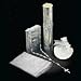 Silver-Plated Baptismal Gift Set in Spanish with Decorated Candle, Elegant Rosary, Baptismal Missal, Holy Spirit Handkerchief, and Decorated Shell (Banada en Plata Bautizo Set de Regalo)