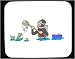 Decorated Mouse Pad with garbage, recycle, trash, collect, water, diver, environment,...