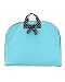 Turquoise Blue & Brown Quilted Garment Bag