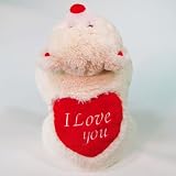 "I LOVE YOU" Big Heart Bear Pet Pillow Stuffed Animal Large