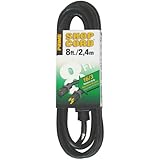 Prime Wire & Cable EC502608 8-Foot 16/3 SJTW Indoor and Outdoor Extension Cord, Black