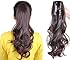 Womens Ladies Fashion Cosplay Party Remy Hair Extensions Long Wavy Wave Curly Hairpiece Stylish Curly Ponytail Extension Long Claw Clip on Layered Hair Piece (50cm) Pp47