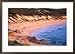Figure Walking with Dog on Beach South of Gnarabup Beach Near Margaret River, Australia Places Framed Art Poster Print by Trevor Creighton, 29x21